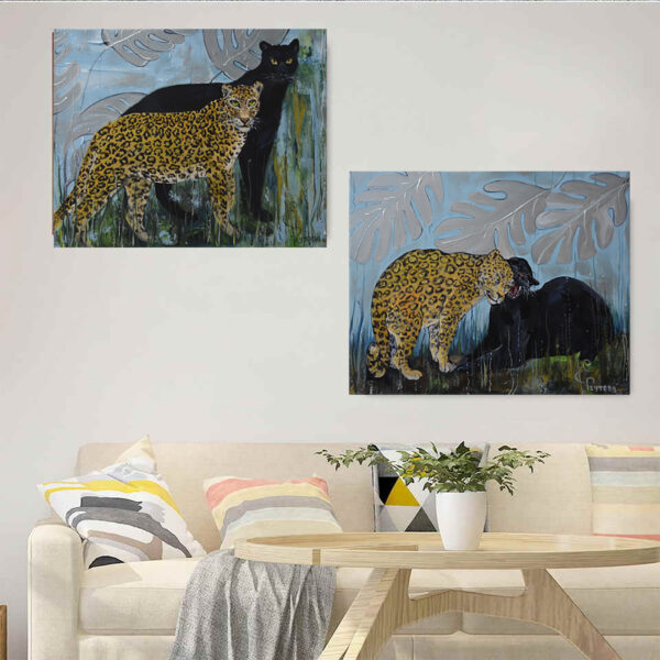Картина с леопардами.