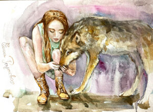 Напои меня водой. Девушка и ее волк.
